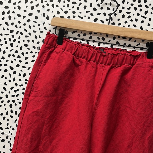 Ann Taylor Linen Blend Palazzo Pull On Pants - Picture 5 of 7